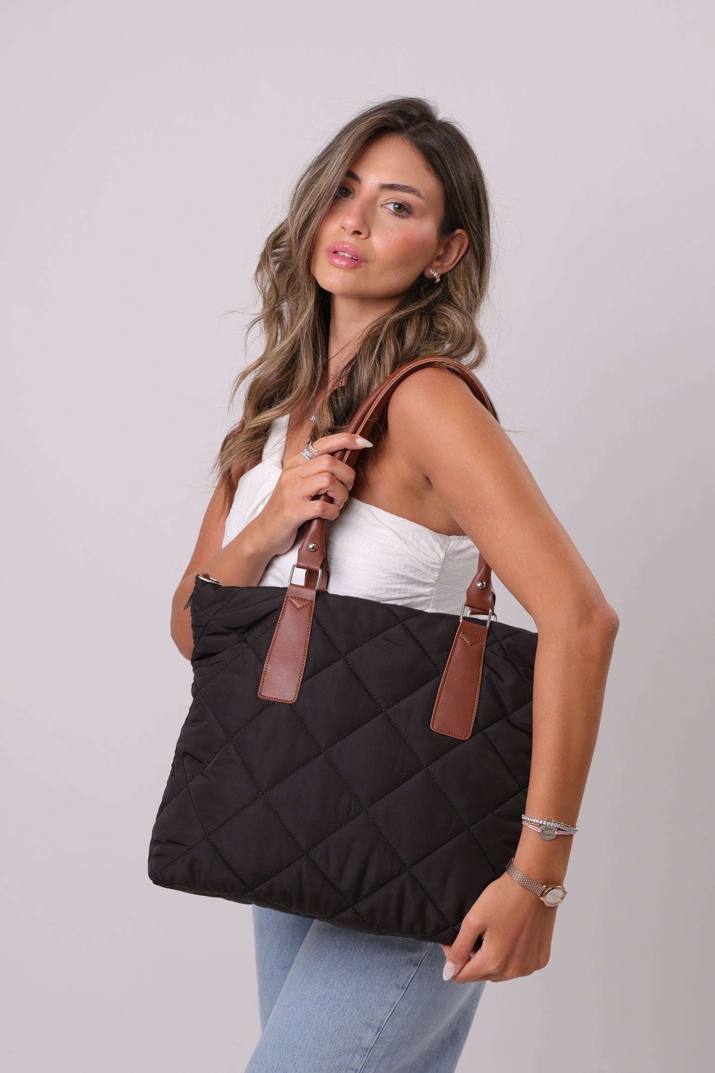 Puffer Bag - Black+Havane