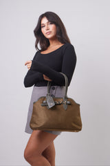 Maya Bag - Suede Khaki