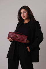 Lauren Clutch - Burgundy