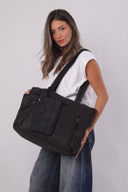 Sila Puffer Bag - Black