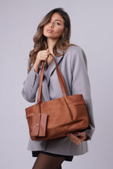 Evie Bag - Suede Havane