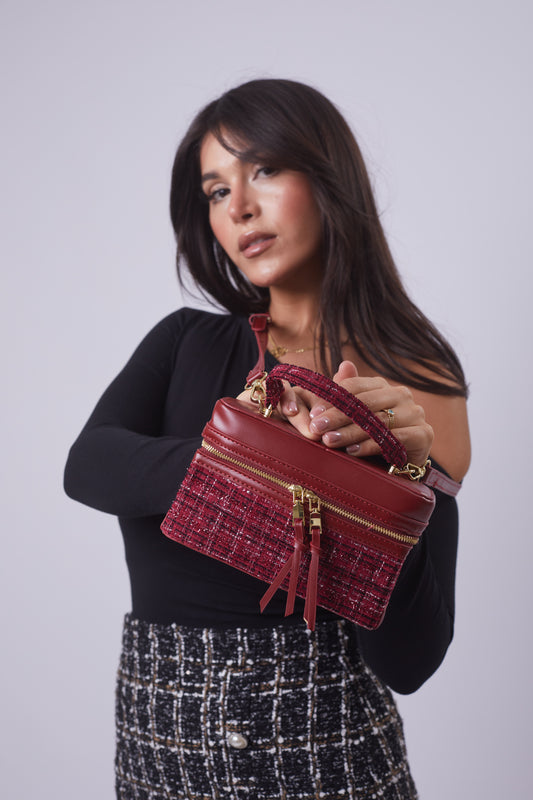 Nara Bag - Plaid Burgundy