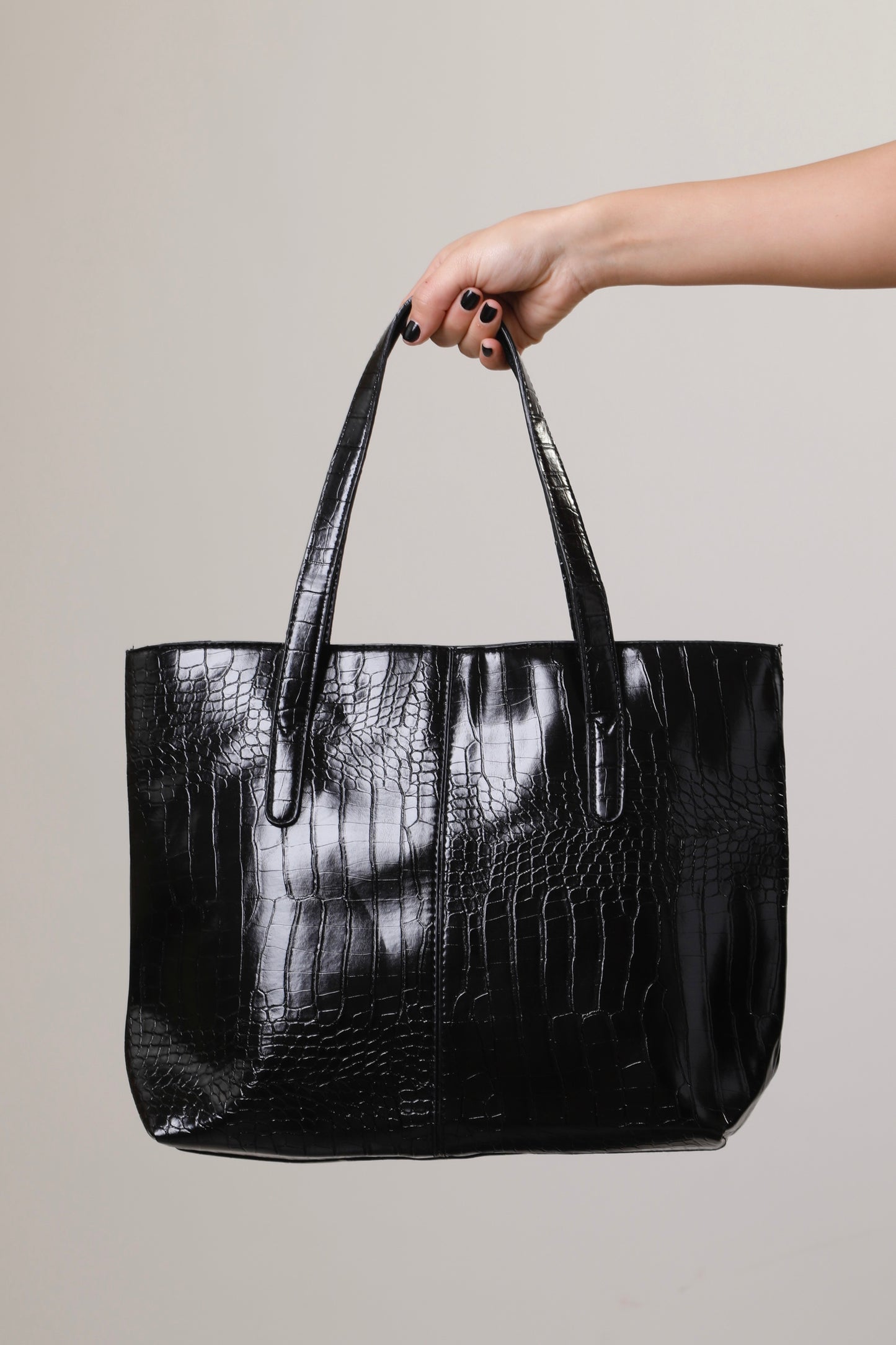 Clio Bag - Crocodile Black
