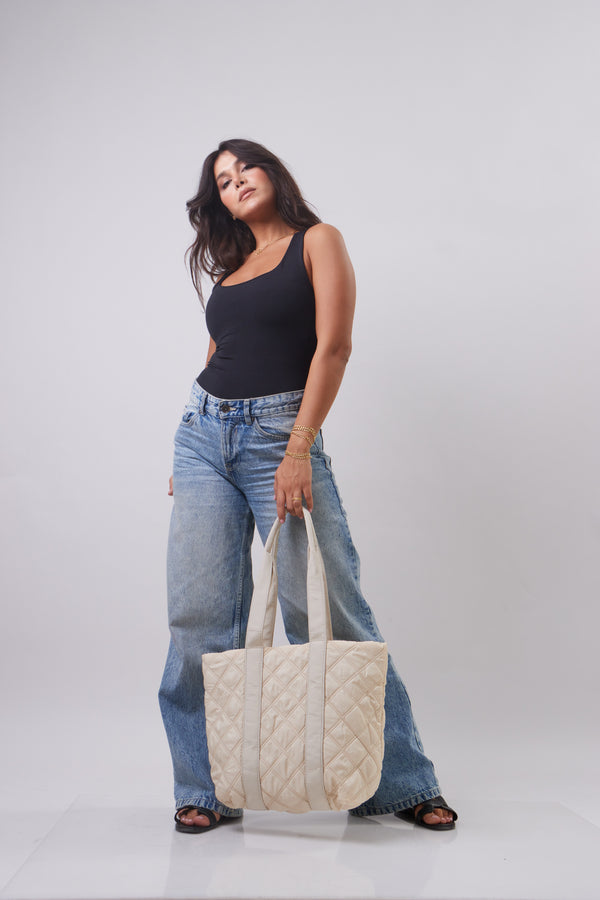 Sienna Puffer Bag - Offwhite