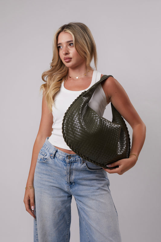 Valentina Bag - Embossed Green