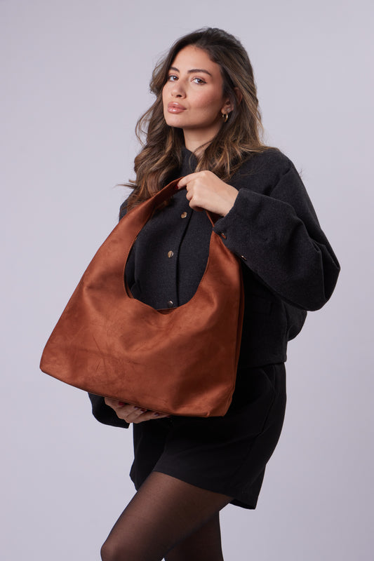 Elizabeth Bag - Suede Havane