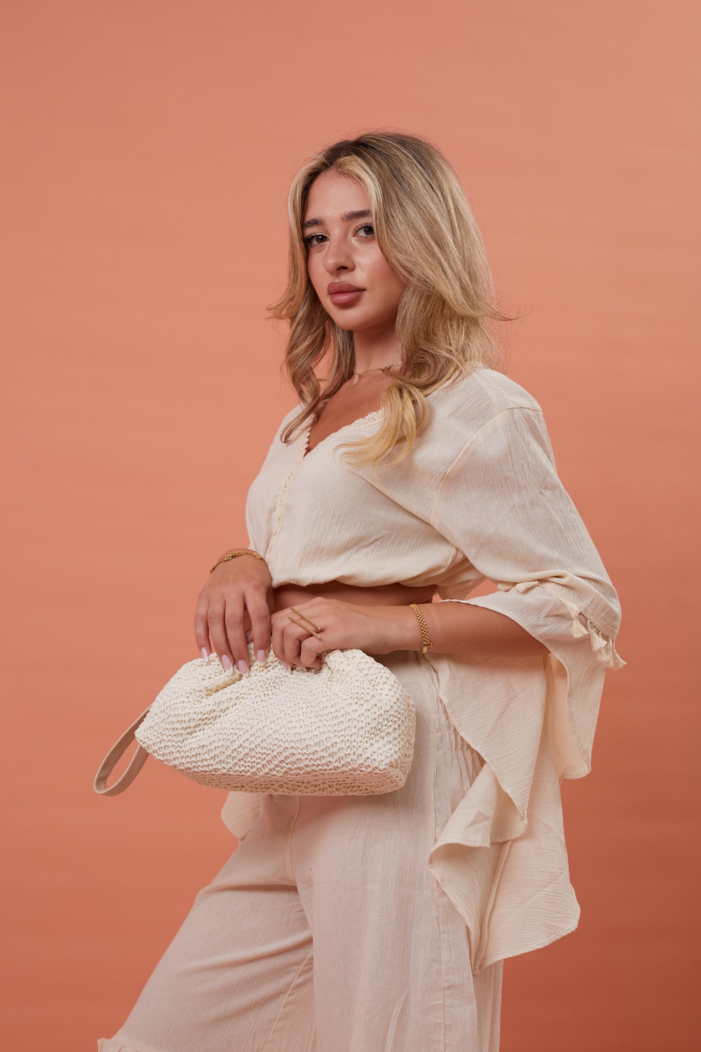 Shelly Clutch - White