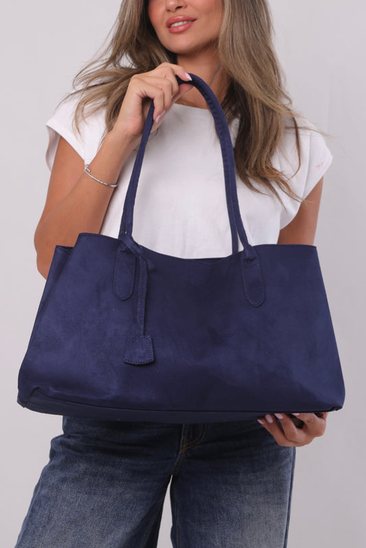 Annabelle Bag - Suede Navy