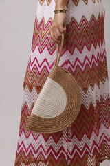 Kai Clutch - Tan & white