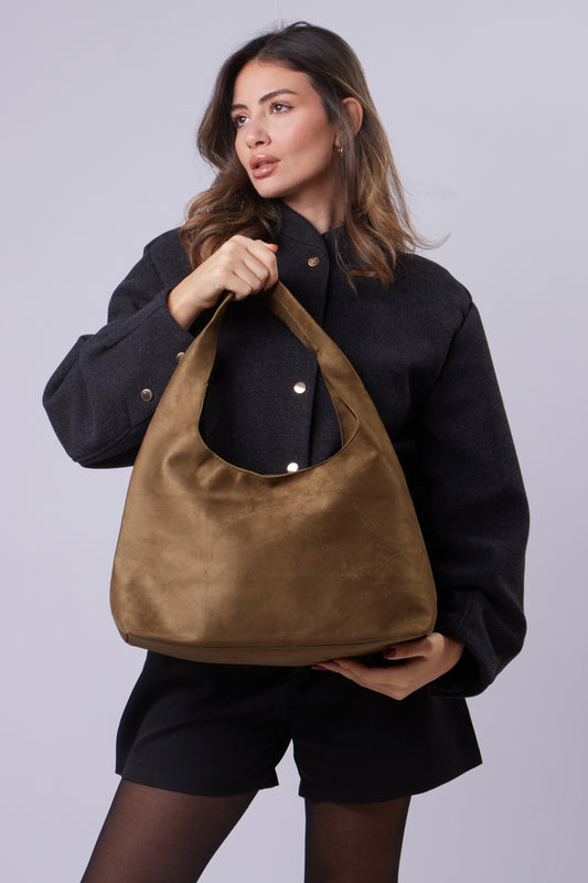 Elizabeth Bag - Suede Khaki