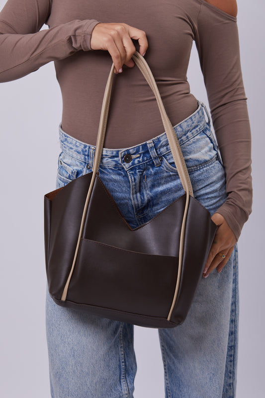 Molly Bag - Brown & Beige