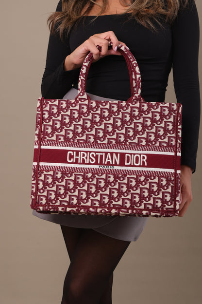 CD Medium Tote Bag - Burgundy
