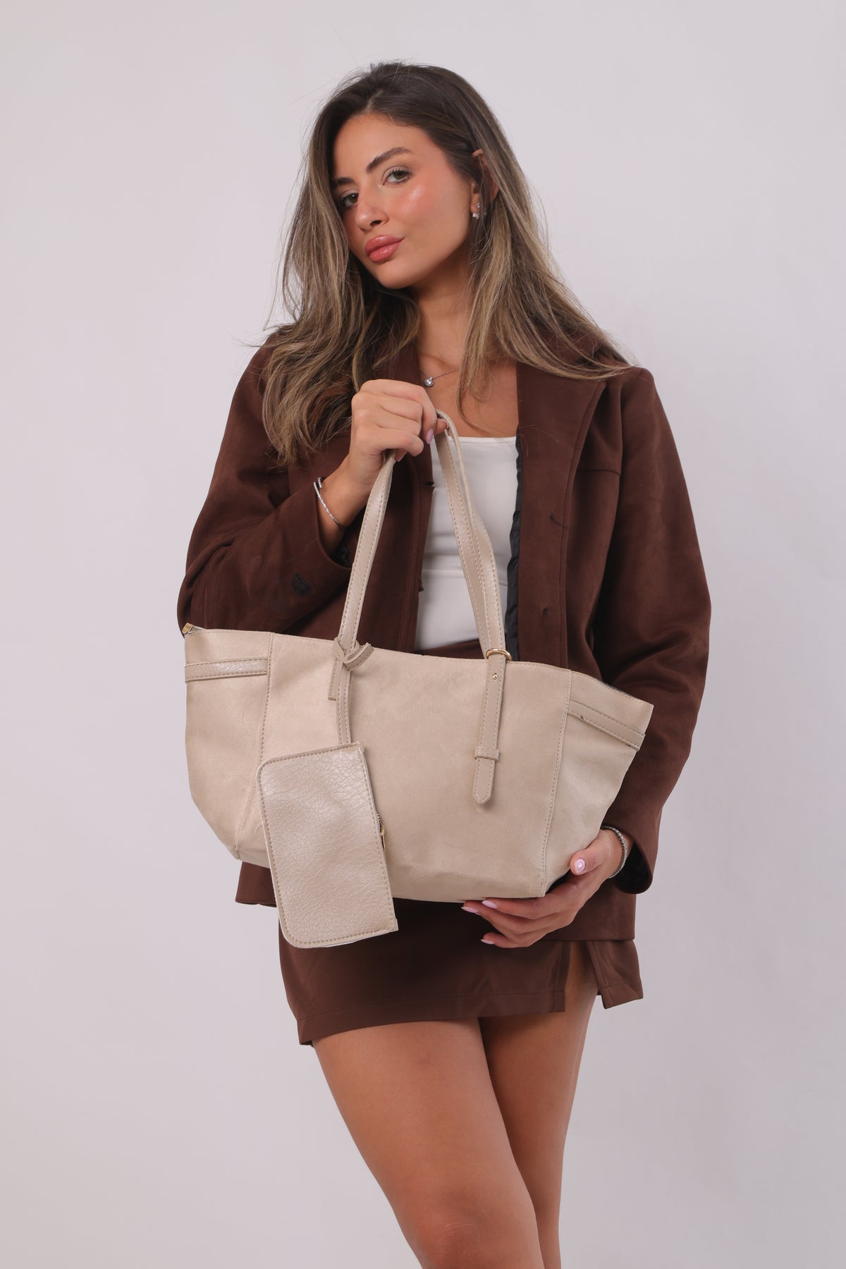 Odilia Bag - Suede Beige
