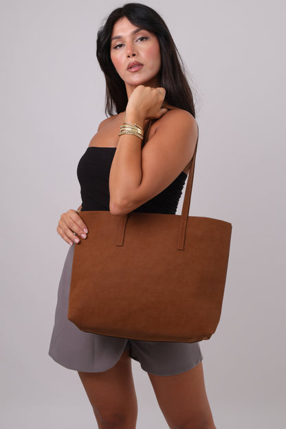 Abigail Bag - Suede Havane