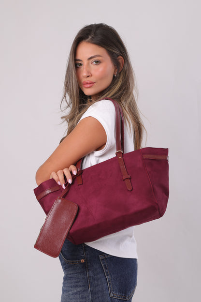 Odilia Bag - Suede Beetroot