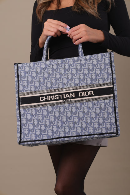 CD Large Tote Bag - Navy Blue