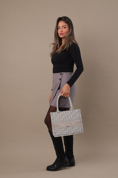 CD Small Tote Bag - Baby Blue