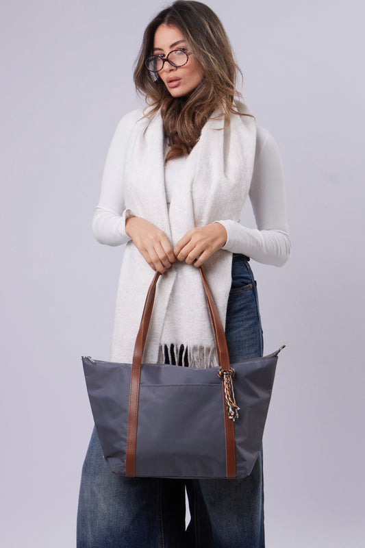 Faith Bag - Gray+Havane
