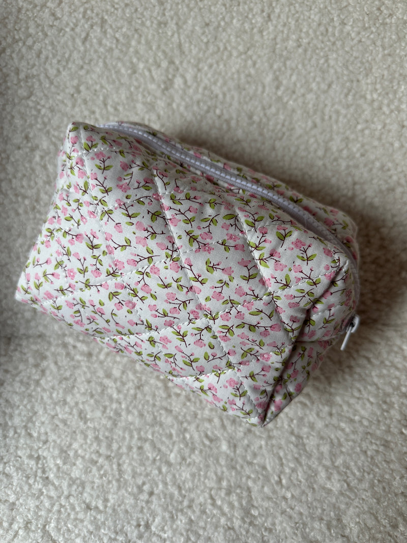 Flowers Cosmetic Pouch - Pink