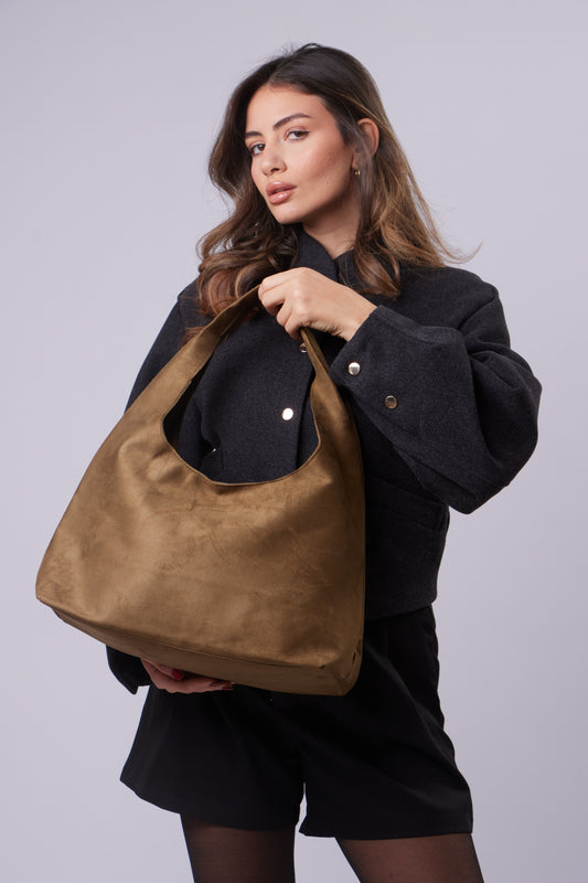 Elizabeth Bag - Suede Khaki