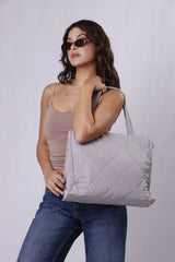 Lilly Puffer Bag - Light Gray