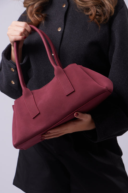 Alice Bag - Suede Burgundy