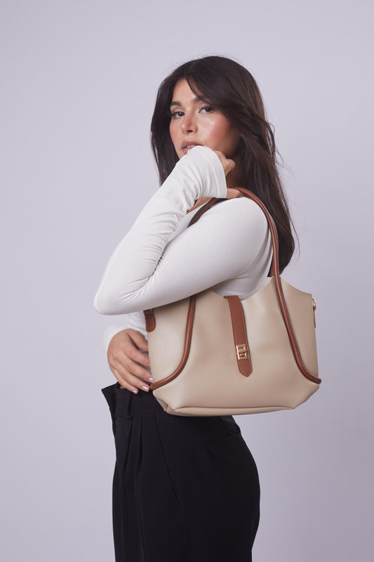 Ronnie Bag - Beige+Havane