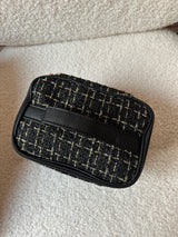 Plaid Cosmetic Bag - Black