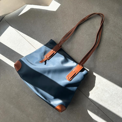 Emily Bag - Navy & Camel