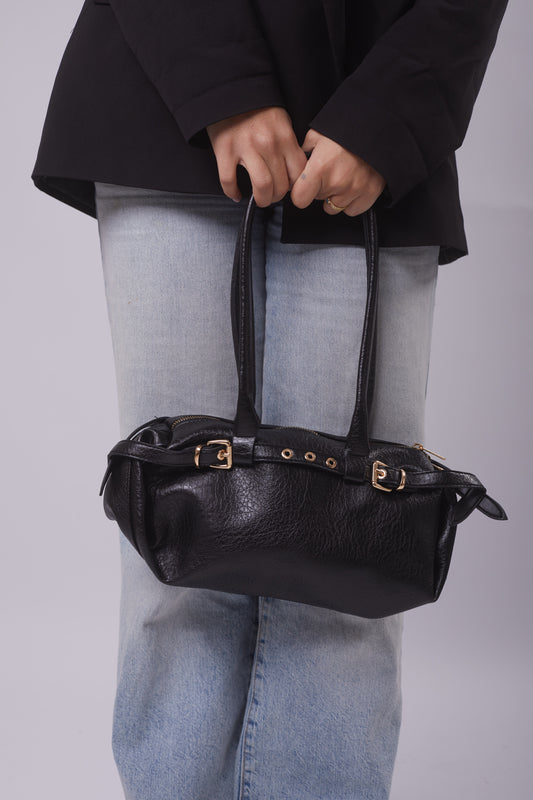 Glossy Roma Bag - Black