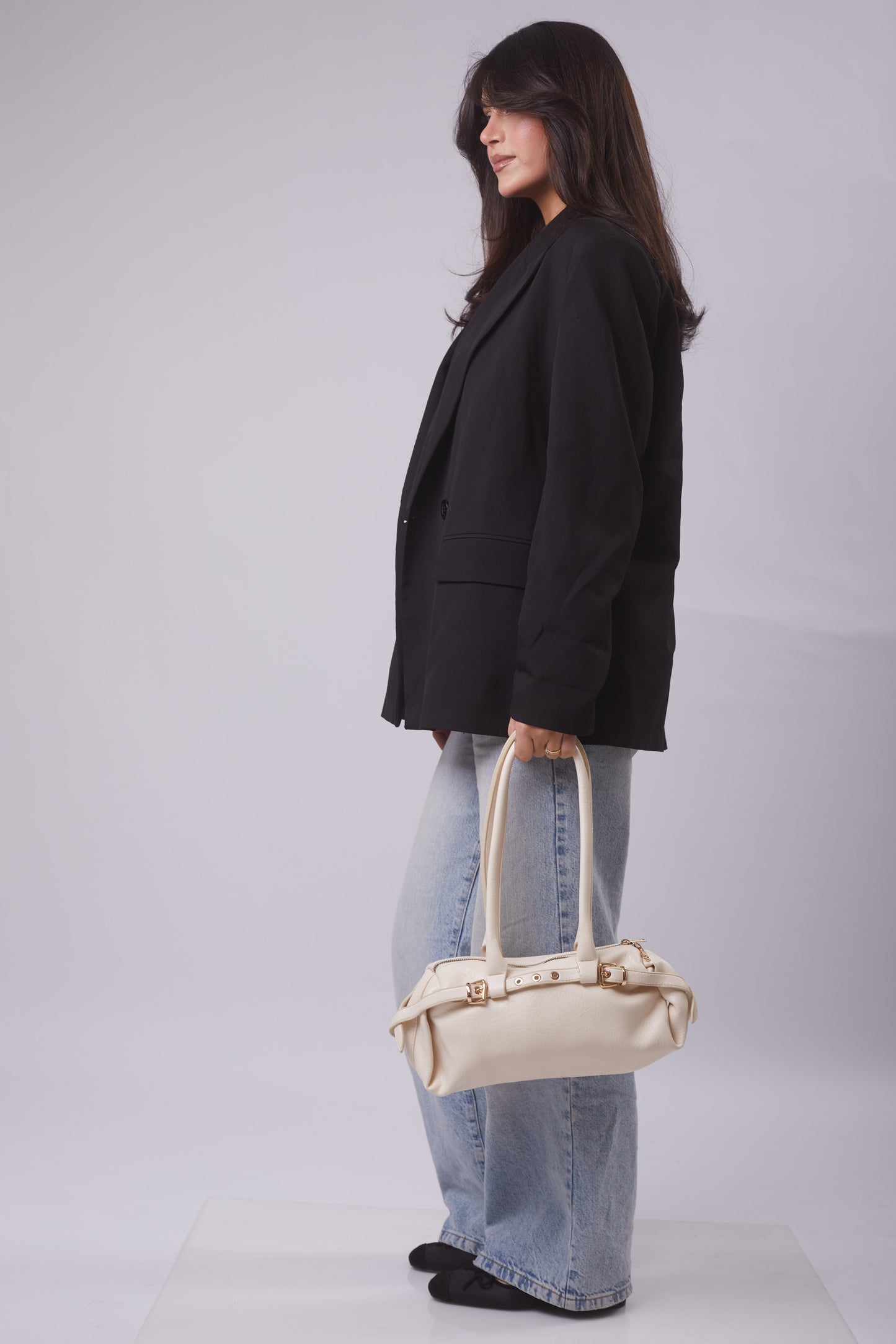 Glossy Roma Bag - Offwhite