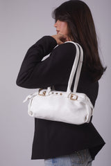 Glossy Roma Bag - White