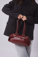 Glossy Roma Bag - Burgundy
