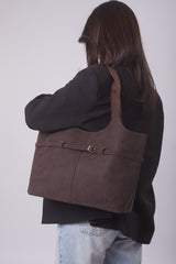 Addie Bag - Suede Brown