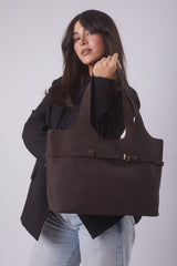 Addie Bag - Suede Brown