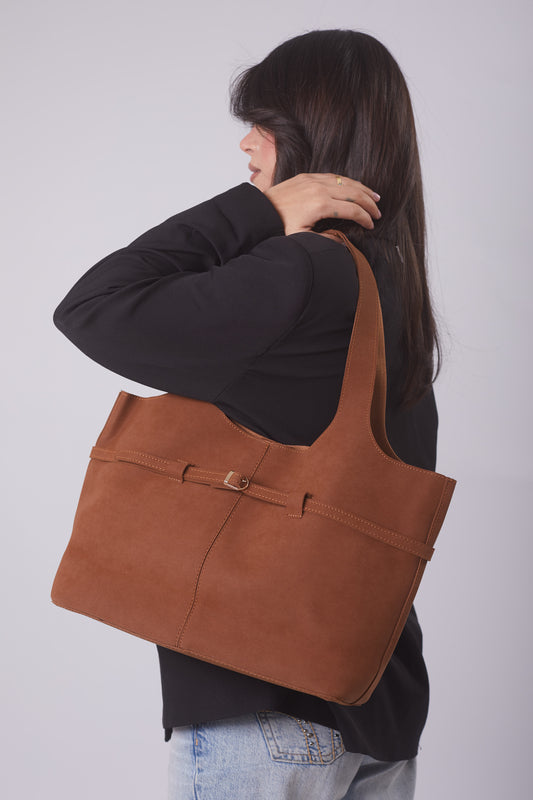 Addie Bag - Suede Havane