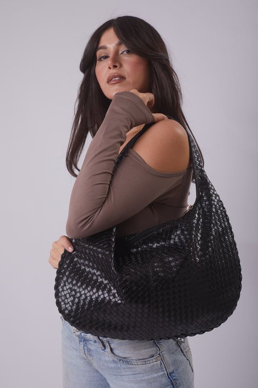 Valentina Bag - Embossed Black