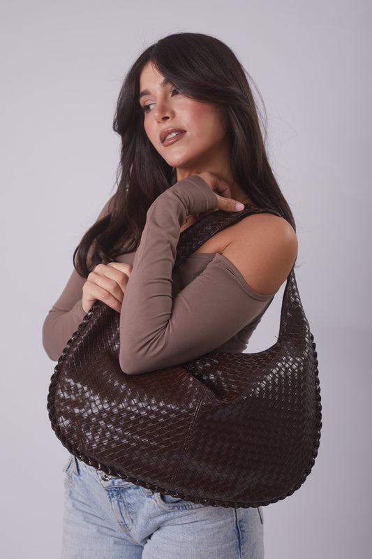 Valentina Bag - Embossed Brown